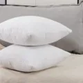 Witte getextureerde vierkante kussenhoes zachte Scandinavische stijl voor bank bed decor - 30*50cm (Kussensloop) / Wit