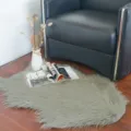 Grey faux sheepskin shaggy rug for bedroom living room sofa floor decoration plush mat - 60*90cm / Gray