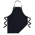 Tablier de cuisine noir en toile avec poche avant et lanière réglable pour cuisson - Noir