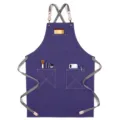 Tablier en toile épaisse avec bretelles croisées, poches multiples et œillets métal. - Toile Épaisse Sangle Style E / Violet