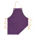 Grembiule in tela viola con tasca e cinturino da collo regolabile per cucina e uso commerciale. - Viola