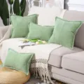 Hellgrüner Kissenbezug Kord für Sofa, moderner minimalistischer einfarbiger Bezug - 30x50cm (Nur Kissenbezug) / Matcha-Grün