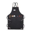 Tablier en toile épaisse avec bretelles croisées et poches multiples pour cuisine barista. - Toile Épaisse Sangle Type B / Noir