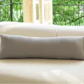 Long cooling body pillow for side sleepers, breathable waffle weave bolster pillow for bed. - 35*90cm (Pillowcase) / Gray