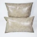 Cuscino in finta pelle cerata PU cuscino divano decorazione casa elegante colore taupe - 30*50cm (Senza Imbottitura) / Grigio