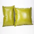 Green PU leather cushion sofa pillow home decor rectangular square set variant option. - 30*50cm (No Insert) / Green