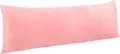Pink velvet body pillow for bed headboard, long bolster cushion for comfortable sleep support. - 50*138cm (Pillowcase & Insert) / Lemon Yellow