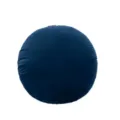 Dunkelblaunes rundes Samtkissen, weiches Deko-Kissen fuer Sofa, Bett und den buero Stuhl. - 45x45cm (Kissenbezug) / Marineblau
