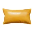 Yellow PU faux leather cushion throw pillow for living room sofa bedroom bed backrest - 30*50cm (No Insert) / Bright yellow