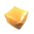 Rechteckiger Leder Hocker minimalistische Sitzhocker fuer Wohnzimmer Moebel Dekoration - 30x45x45 cm / Bernsteingelb