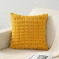 Ribfluweel kussenhoes, effen kleur kussensloop voor bank en slaapkamer, geel - 30x50cm (Kussensloop) / Gembergeel