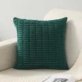 Donkergroene ribfluwelen kussenhoes effen kleur sierkussenhoes voor bank en woonkamer decor - 30x50cm (Kussensloop) / Groen