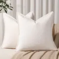 Wit chenille sierkussen set voor bank couch woonkamer slaapkamer interieur decor - 45*45 cm (Kussensloop) / Wit