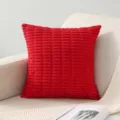 Roter Kord Kissenbezug quadratischer Kissenbezug weiches Sofa Deko Kissen Variante - 30x50cm (Kissenbezug) / Rot