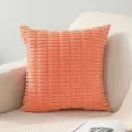 Pfirsichrosa Kissenbezug aus Kord unifarben quadratischer Sofakissenbezug fur Schlafzimmer - 30x50cm (Kissenbezug) / Orange