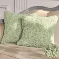 Skandinavischer grüner Bouclé Kissenbezug für Sofa, strukturierter dekorativer Kissenbezug. - 30*50cm (Kissenbezug) / Matcha-Grün