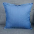 Funda de cojin de denim azul solido, cojin suave de estilo nordico minimalista para sofa. - 45x45cm (Sin Núcleo) / Azul Claro Denim