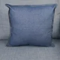 Funda de cojin de mezclilla de algodon estilo nordico para sofa de sala cuadrado liso simple - 45x45cm (Sin Núcleo) / Mezclilla azul oscuro