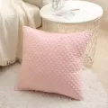 Nahaufnahme des weichen rosa Kissenbezugs mit Bubbles, strukturierter Kissenstoff Szene. - 30x50cm (Kissenbezug) / Rosa