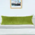 Green velvet body pillowcase long bed backrest cover soft decorative pillow cover - 50X138CM (Pillowcase) / Apple Green