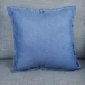 Funda de cojin de denim azul color solido cuadrada sofa decoracion nordica minimalista - 45x45cm (Sin Núcleo) / Denim Azul