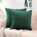 Dunkelgrüner getufteter Samt Kissenbezug, weicher Noppen Plüsch Kissenbezug für Sofa. - 30x50cm (Ohne Kern) / Smaragd