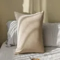 Cuscino in velluto a coste sottili minimalista per divano soggiorno letto beige morbido - 65*65 cm (Federa) / Beige chiaro