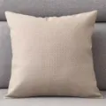 Nordische stijl effen linnen kussenhoes, ademend vierkant kussen voor bank en bed. - 45*45cm (Zonder Kern) / Beige