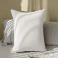 Cuscino decorativo minimalista in velluto a coste fini per divano da soggiorno e letto. - 40x120 cm (Federa + imbottitura) / Bianco