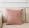 Cuscino decorativo in morbido velluto a coste rigato minimalista per divano salotto - rosa ciliegia