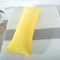 Long yellow body pillow for bed headboard, soft velvet support cushion for comfortable daily rest. - 50X138CM (Pillowcase) / Lemon Yellow