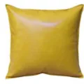 Yellow PU leather square throw pillow for living room sofa bedroom bed backrest home decor. - Lemon Yellow / 30*50cm (No Insert)