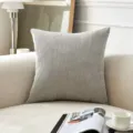 Grauer Kord Kissenbezug moderner einfarbiger Kissenhuelle fuer Sofa Schlafzimmer Wohnzimmer. - 30*50cm (Kissenbezug) / Hellgrau