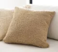 Gezellige teddy fleece kussenhoes, zachte kameelkleurige vierkante kussensloop voor bank. - 30*50cm (Kussensloop) / Havermoutkleur