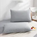 Coussin de decoration en velours nordique pour lit et canape, grand dossier gris tres doux. - 50x75cm (Housse de coussin) / Gris clair