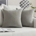 Housse de coussin carree texturee grise minimaliste nordique pour canape de salon chambre - 30*50cm (Taie d'oreiller) / Gris