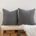 Dunkelgrauer Kord Kissenbezug fuer Wohnzimmer Sofa und Schlafzimmer Bett Dekoration - 30*50cm (Kissenbezug) / Grau