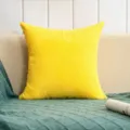 Housse de coussin carree texturee jaune, taie d'oreiller decorative nordique pour canape lit. - 30*50cm (Taie d'oreiller) / Jaune Citron