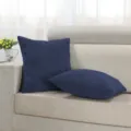 Dunkelblaue Kord Zierkissen Set, weiche Struktur Kissen fuer Wohnzimmer Sofa und Schlafzimmer - 30*50cm (Kissenbezug) / Marineblau