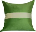 Moderner grüner Samt Kissenbezug mit beigem Streifen für Sofa und Wohnzimmer Dekoration. - 45x45cm (Kissenbezug) / Apfelgrün