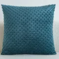 Dunkelgrüner Minky-Punkt Kissenbezug, weicher Plüsch quadratischer Kissen für Sofa und Bett. - 30x50cm (Ohne Kern) / Smaragd