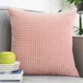 Cuscino decorativo rosa in velluto a coste moderno minimalista per divano, letto e sedia. - 45x45cm (Con Anima del Cuscino) / Rosa