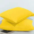 Housse de coussin de canapé en velours nordique, taie d'oreiller jaune vif pour déco de maison. - 50x75cm (Housse de coussin) / Jaune