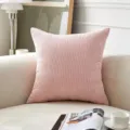 Nordisch Kord Kissenbezug einfarbig Dekokissen Huelle fuer Wohnzimmer Sofa Schlafzimmer - 30*50cm (Kissenbezug) / Rosa