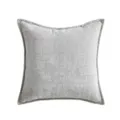 Light grey chenille throw pillow soft square cushion for living room sofa bedroom bed decor - Beige