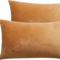 Housse de coussin de canapé en velours nordique caramel doux dossier de lit variante - Marron