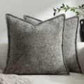 Dark grey textured chenille throw pillow set, elegant soft decorative cushion for sofa bed. - 30x50cm (Pillow Cover) / Dark Gray