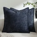 Dunkelblaue Kissenhülle aus Chenille strukturierter quadratischer Kissenbezug Sofa Dekoration - Dunkelblau
