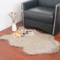 Fluffy faux sheepskin area rug, soft plush floor carpet for bedroom and living room decor. - 60*90cm / Camel
