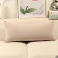 Cremefarbenes Chenille Lendenkissen rechteckig Sofa Kissen nordischer Stil Wohnzimmer Rückenlehne - 30x50cm (Kissenbezug) / Milchtee-Farbe